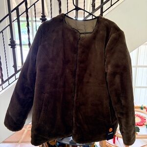 NWT - The Kooples- Faux Fur Coat - L